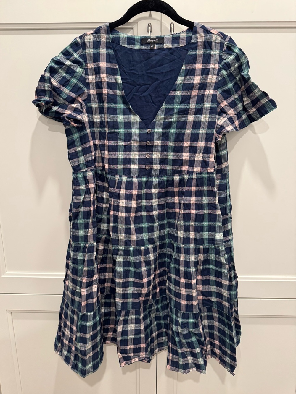 Madewell Short Sleeve Tiered Dress
